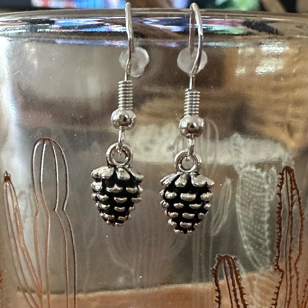Pine cone earrings